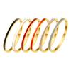 Joyería de moda europea y americana de comercio exterior, pulsera de acero inoxidable con cierre dorado para mujer, versión estrecha, pulsera de acero de titanio.
