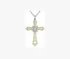 Colar Cruz de Diamante Novo Criativo Transfronteiriço Colar Cruz da Fé Cheio de Diamante Presente para Amante e Amigo