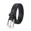 Cinturón de Cuero Genuino de Doble Cara de Primera Capa de Piel de Vaca para Mujer Transfronterizo, Moderno y Versátil, Cinturón Decorativo Simple para Jeans y Vestidos