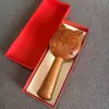Peine de Cojín de Aire de Madera con Dibujo Animado de Flor de Durazno Lindo Peine de Cojín de Aire Pequeño Portátil Peine de Masaje con Bolsa de Aire para Despejar Meridianos para Parejas