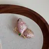 Exquisito Broche de Mariposa de Brocado de la Dinastía Song, Broche de Lujo de Gama Alta Estilo Chino Nuevo para Hanfu, Pin para Ropa, Joyería, Modelo Nuevo