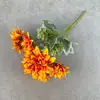 Dália Crisântemo Simulada de 6 Cabeças para Decoração de Casa, Arranjos Florais de Casamento, Flores Artificiais, Ornamentos Artificiais de Flores Multicor Sonhadores, Exposições Florais