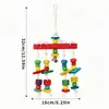 Juguete para loro: Bloques de construcción estilo cascada, jaula decorativa de cadena de bola de vid, juguete para trepar y morder para loros grandes, medianos y pequeños