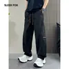 Pantalones Cargo de Pierna Ancha Versátiles de Calle Moda Masculina Casual Simple para Verano Otoño Deportes al Aire Libre Pantalones Largos de Pierna Recta