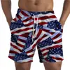 Novo verão transfronteiriço shorts de praia masculinos impressão digital 3D secagem rápida casual reto atacado