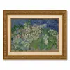 Árboles y Caminos Pastorales Rurales de Van Gogh Pintura Vintage con Marco Dorado para Dormitorio, Estudio, Vestíbulo, Arte de Pared Enmarcado, Pintura Decorativa, Decoración de Pared