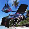 Funda para silla de playa transfronteriza funda para silla de playa de microfibra impresión digital 3D serie de juegos