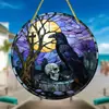 Apanhador de Sol de Acrílico de Halloween Aranha Abóbora Morcego Decoração de Jardim Pingente Atacado em Estoque