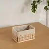 Cesta de armazenamento Tecido de vime tecido de bambu Mesa de centro de mesa Cesta de chaves de brinquedo diversos Cesta de lanches de cosméticos Cesta de armazenamento