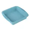 Molde de Silicona para Pastel Herramientas Caseras para Hornear Silicona Fácil de Desmoldar Cuadrado Bandeja para Hornear Pan Pastel Molde