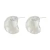 Aretes de resina acrílica con degradado de nube y niebla, aretes redondos geométricos simples para el día a día, aretes de temperamento elegante francés para mujer