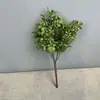Planta Artificial com 5 Galhos, Decoração de Planta Verde Grama de Milão, Flor Artificial Folhas de Milão, Decoração de Casa, Material de Folha de Bola de Milão para Pendurar no Teto