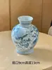 Nuevo Jarrón de Cerámica Pastel Estilo Chino, Recipiente de Porcelana Azul y Blanca para Arreglo Floral, para Entrada de Sala de Estar, Decoración de Escritorio para el Hogar, Jarrón de Flores de Peonía