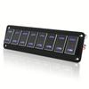 Xinhai Metal Cepillado Luz de Tira Doble Negra Panel de Control de Interruptor de Alimentación para Bus Modificado, Barco con Forma de Yate, RV