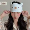 Pañuelo de cabeza de algodón puro fino de verano para maternidad, a prueba de viento y transpirable, diadema linda de capibara posparto para mujeres embarazadas, sombrero de maternidad de verano