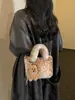 Cross2026 Bolso de Mano de Lujo Nuevo Otoño Bolso de Piel para Mujer Moderno Lindo Felpa Versátil Bolso de Hombro Único Cruzado
