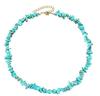 Collar de Turquesa Orquídea Natural Irregular Transfronterizo Europeo y Americano Cadena para Clavícula de Mujer Collar de Grava Simple Todo-partido