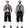 Pinse Amazon Ropa Tradicional Alemana para Hombre Oktoberfest Camisa a Cuadros Tirantes Bordados con Capucha Set