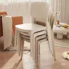 Silla de Comedor de Plástico Engrosado, Taburete Moderno Minimalista con Respaldo, Silla Nórdica para Mesa de Comedor de Uso Doméstico, Cómoda para Estar Sentado Mucho Tiempo, Silla Pequeña con Respaldo