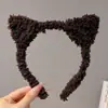 Diadema de Felpa Color Café Original y Linda para Mujer, Nuevo Modelo 2025, Diadema de Oso para Fotos de Fiesta, Accesorio para el Cabello de Diadema Ambiental