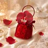 Nuevas bolsas de dulces de boda de alta gama, bolsas de regalo de boda, bolsas con cordón de satén, bolsas de embalaje para recuerdos de fiesta al por mayor