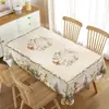 Exclusiva transfronteriza, popular serie de manteles navideños con estampados de alta definición que presentan a Santa Claus, muñecos de nieve y diseños florales, perfectos para la decoración de la mesa festiva