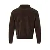 D315 Moda callejera retro americana otoño e invierno diseño de cuero PU plisado deconstruido chaqueta holgada para hombre