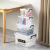 Ventas Directas de Fábrica Caja de Almacenamiento Transparente al por Mayor Mochila Transparente Anticaída Caja de Almacenamiento de Escritorio con Tapa Caja Cuadrada