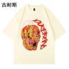 Camiseta de verano de manga corta de algodón de eBay transfronteriza estilo Hong Kong ins marca de moda ropa holgada de cinco mangas wish al por mayor