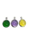 Colgante de amuleto de paz de jade cuarzo hielo amarillo de alta calidad con diamantes y colgante de Guanyin verde imperial, disponible para transmisión en vivo y dropshipping