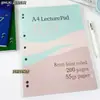 Caderno Fino A4 Pautado 55g 200 Páginas Alta Qualidade Preparação para Provas de Estudantes Caderno de Rascunho Prática com Páginas Divididas Extra Grosso