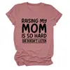 Criando Minha Mãe Amazon Ebay Site Independente Comércio Exterior Transfronteiriço Confortável Simples Camiseta Feminina Gola Redonda Manga Curta