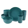 Pratos, Tigelas, Copos de Palha de Trigo Transfronteiriços, Utensílios de Mesa Domésticos de PP Espessado, Tigelas de Salada, Pratos de Jantar, Copos de Água, Conjunto de Pratos de Jantar e Tigelas de Sopa