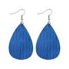 Pendientes Más Vendidos de Amazon 2025, Bestsellers de Comercio Exterior, Accesorios de Cuero, Pendientes de Piel Sintética Estampada de Forma de Gota de Agua Multicolor de Doble Cara