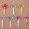 Acrílico Artificial Transparente Más Ojo de Oveja Uña Paleta Llavero Colgante DIY Flor Pequeña Joyería Accesorios