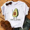 Camiseta básica con estampado de aguacate vegetariano europeo y americano para mujer de eBay Camiseta para mujer Cabello