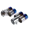 Tubo de escape azul horneado de una a dos gargantas de escape rectas - garganta de escape curva de una a dos garganta de escape modificada de acero inoxidable para automóvil