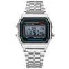 Explosões de comércio exterior LED relógio eletrônico WR F91W pulseira de aço A159 estilo Harajuku relógio de moda relógio eletrônico multifuncional