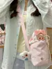 Bolso Pequeño Cruzado Casual de Exterior de Alta Gama para Mujer 2025 Nuevo Bolsa de Lona Rosa para Teléfono Móvil Bolso de Botella de Agua de Moda