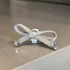 Nueva decoración de zapato con lazo de cereza con pedrería brillante, hebilla para cordones de zapato con lazo, decoración de cadena para zapatos, hebilla de flor de perla para ballet