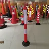75cm Coluna de Advertência Plástica Coluna Elástica PU Estaca de Isolamento Guarda-corpo Instalações de Tráfego Cone de Bloqueio de Estrada Coluna Anti-Colisão 45 Refletiva