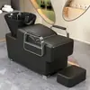 Cama de Lavar Cabelo para Salão, Cama de Lavagem Simples Semi-Reclinável para Salões de Beleza, Venda Direta do Fabricante, Cama de Salão de Beleza Moderna