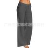 En Stock 2023 Nuevos Pantalones Anchos de Cintura Media Populares en Amazon para Mujer con Bolsillos Amplios de Campana, Pantalones Casuales de Algodón y Lino