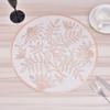 Tapete de mesa de jantar à prova d'água e óleo, estilo europeu, simples, ouro rosa, alto valor, base para copos, anti-escaldante, tapete decorativo bronzeador