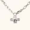 Collar Cruzado de Textura Amplia Transfronterizo Europeo y Americano para Mujer, Acero Inoxidable Chapado en Oro de 18 Quilates, Colgante Elegante y Lujoso de Nicho para Mujer
