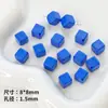 8mm Perforación Oblicua Pintada Cuadrado Pequeño Acrílico Cuentas Sueltas DIY Cadena de Teléfono Móvil Llavero Colgante para Bolsos Material Accesorios de Joyería