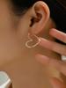 2026 Nuevos Pendientes de Aro en Forma de Corazón Transfronterizos Diseño Simple Colorido de Joyería de Moda para Mujeres