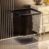 Inodoro de alta gama gran capacidad cubo nuevo lujo ligero 2025 cubo de basura doméstico dormitorio sala de estar cocina transparente