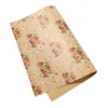 Buquê de flores de papel kraft retrô espessado transfronteiriço embalagem de flores frescas caixa de presente papel de embalagem para presente em estoque atacado