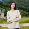 Suéter de Punto Simple de Cuello Redondo y Manga Larga, Suave y Amigable con la Piel, Lavable, Versátil para Adultos, Estilo Unisex, Suéter de Capa Base, Directo del Fabricante